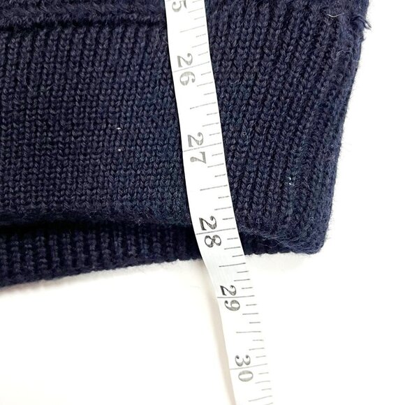 Zara Origins Heavyweight Chunky Crewneck Sweater. Midnight Blue. Men's Size XL - Picture 7 of 10